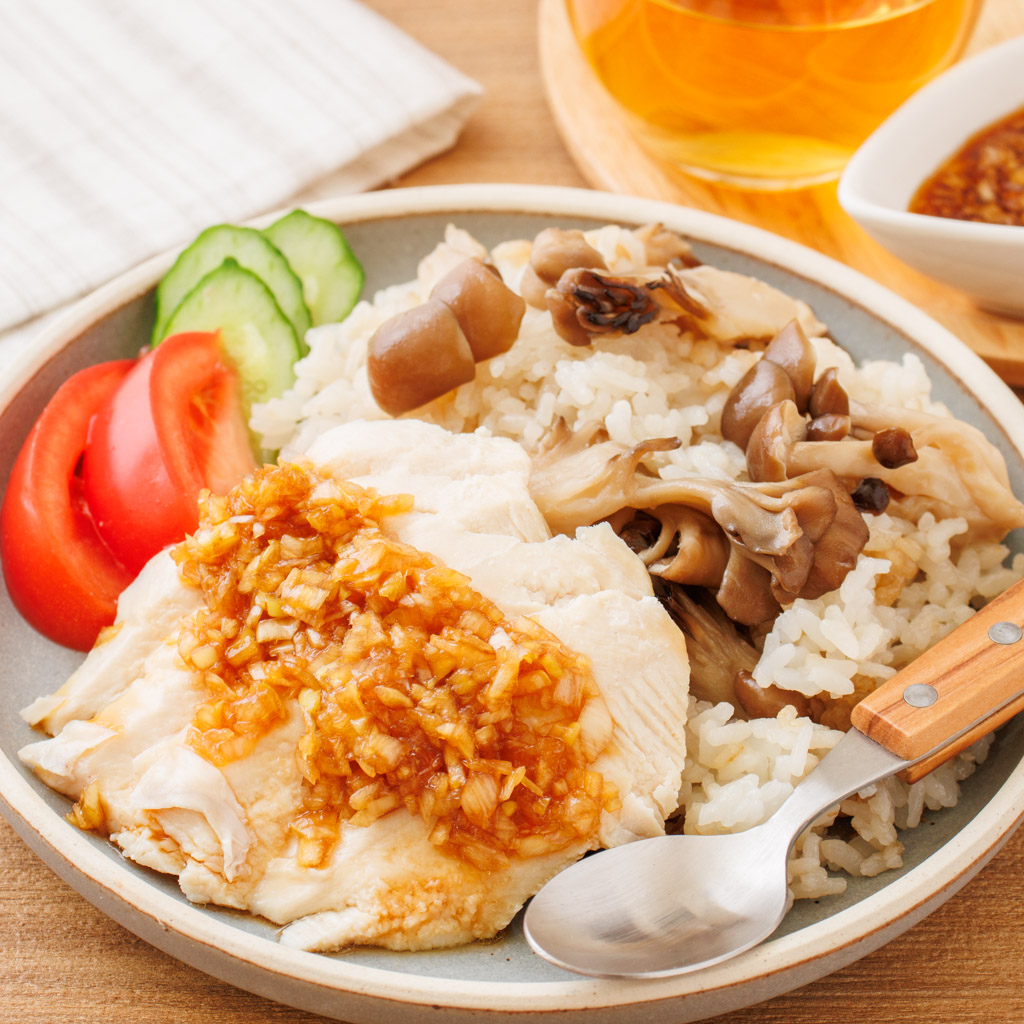 炊飯器で！ヘルシーきのこ🍄‍🟫カオマンガイ